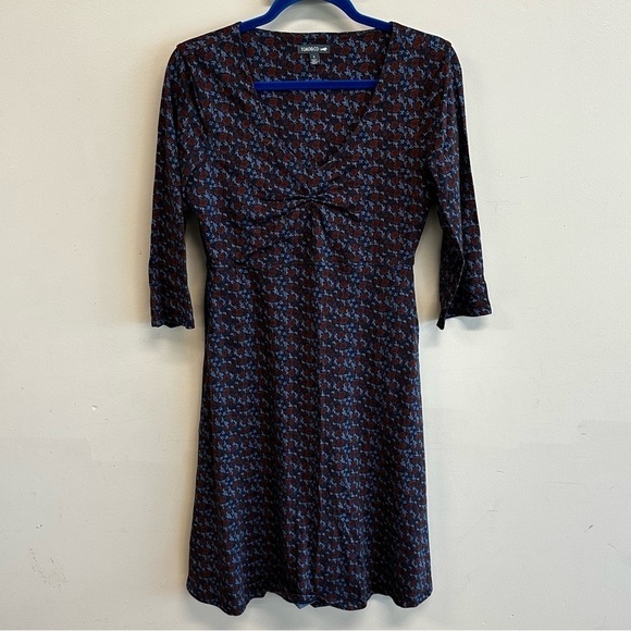 Toad and Co Women’s Navy Floral Rosalinda V-Neck Dress size Small EUC - Picture 2 of 12